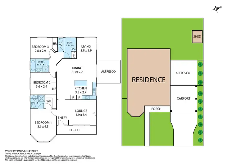 Floorplan of Homely house listing, 99 Murphy Street, East Bendigo VIC 3550