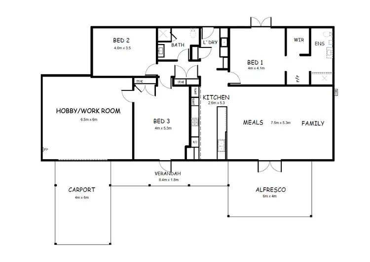 Floorplan of Homely house listing, 197a Brookton Highway, Kelmscott WA 6111