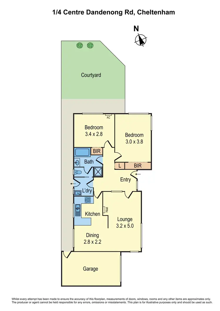 Floorplan of Homely unit listing, 1/4 Centre Dandenong Road, Cheltenham VIC 3192