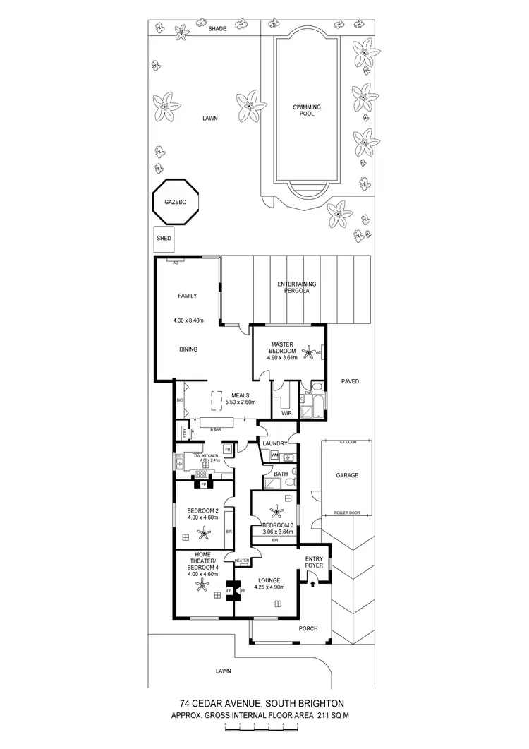 Floorplan of Homely house listing, 74 Cedar Avenue, South Brighton SA 5048