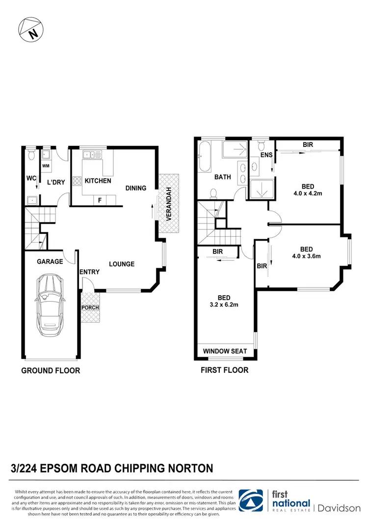 Floorplan of Homely townhouse listing, 3/224 Epsom Road, Chipping Norton NSW 2170
