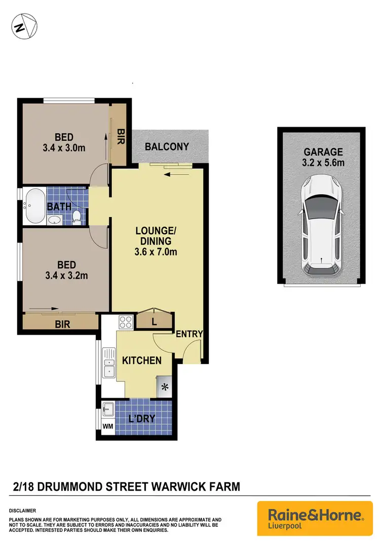 Floorplan of Homely unit listing, 2/18 Drummond Street, Warwick Farm NSW 2170