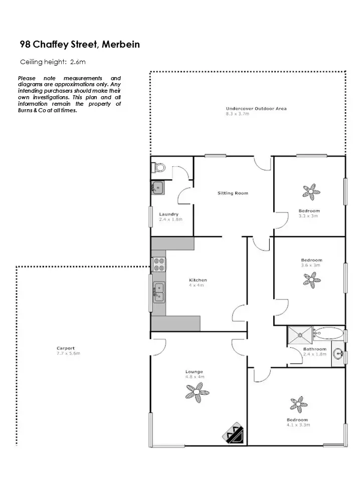 Floorplan of Homely house listing, 98 Chaffey Avenue, Merbein VIC 3505