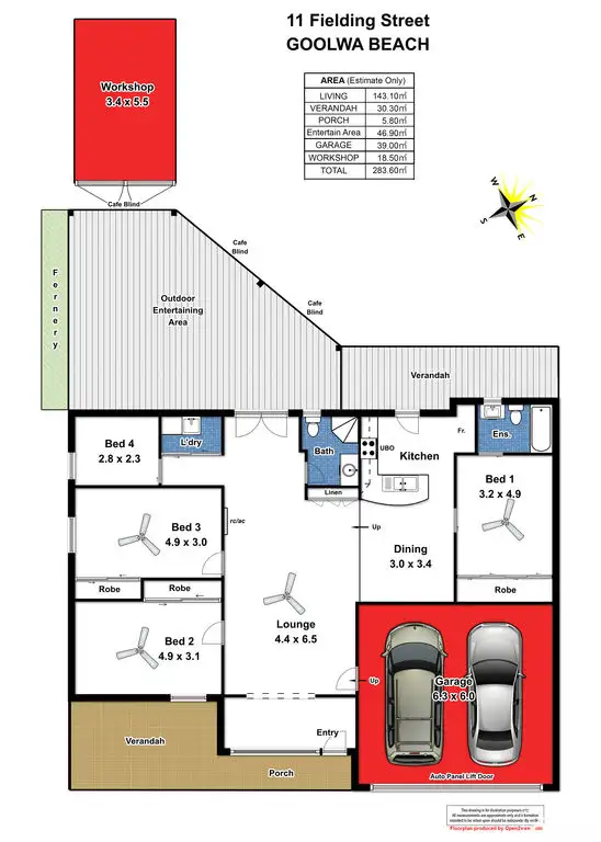 Floorplan of Homely house listing, 11 Fielding Street, Goolwa Beach SA 5214