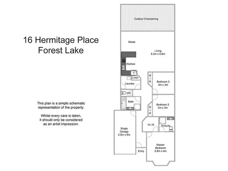 Floorplan of Homely house listing, 16 Hermitage Place, Forest Lake QLD 4078