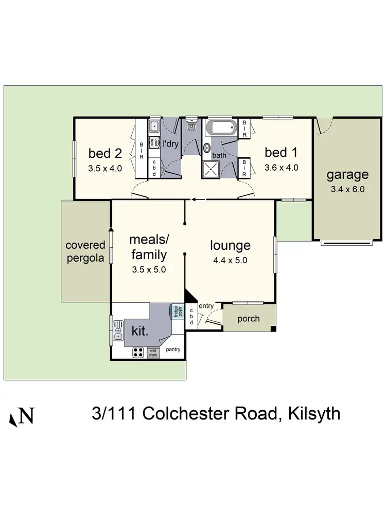 Floorplan of Homely unit listing, 3/111 Colchester Road, Kilsyth VIC 3137