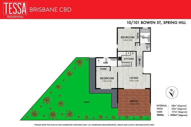 Floorplan of Homely apartment listing, 10/101 Bowen Street, Spring Hill QLD 4000