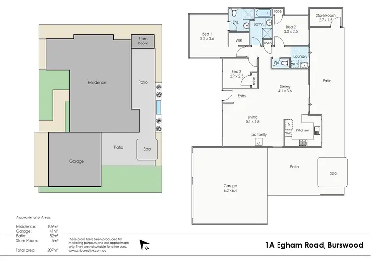 Floorplan of Homely house listing, 1A Egham Road, Burswood WA 6100
