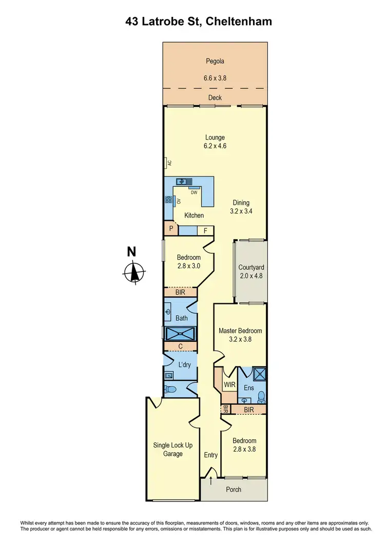 Floorplan of Homely townhouse listing, 43 Latrobe Street, Cheltenham VIC 3192