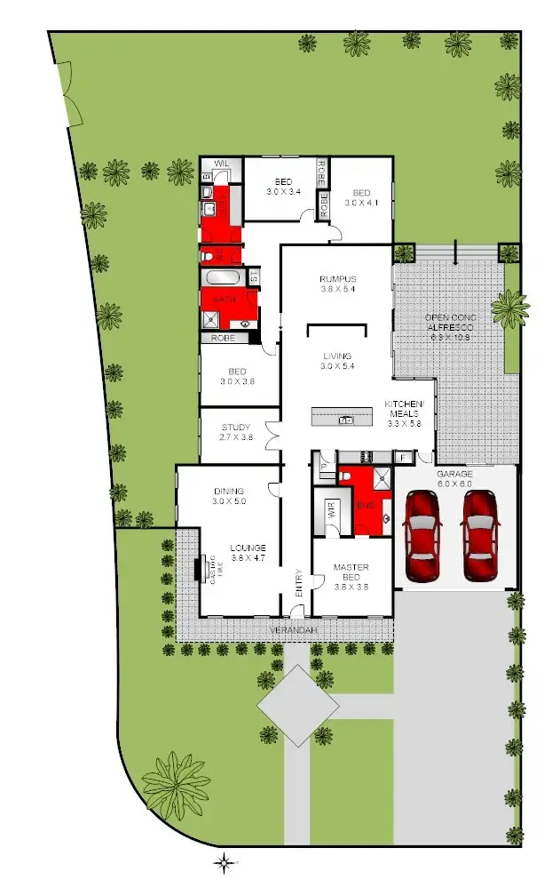 Floorplan of Homely house listing, 196 Sth Valley Road, Highton VIC 3216
