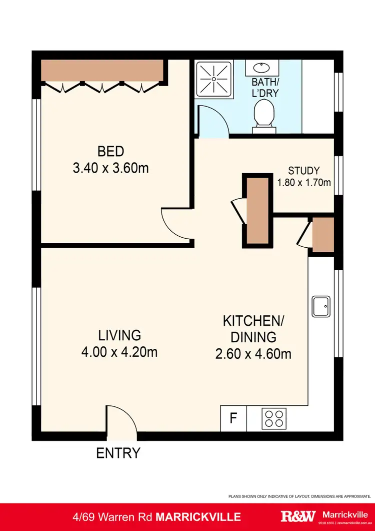 Floorplan of Homely unit listing, 4/69 Warren Road, Marrickville NSW 2204