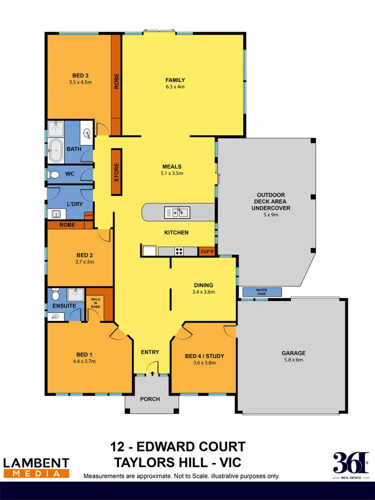 Floorplan of Homely house listing, 12 Edward Crt, Taylors Hill VIC 3037