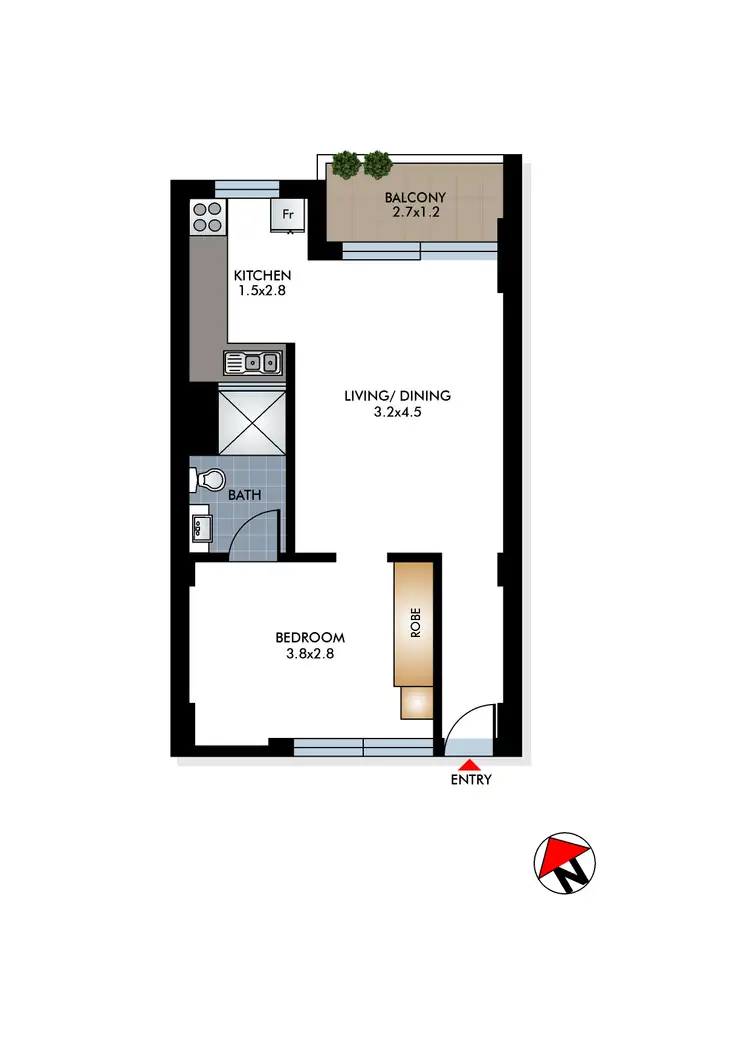 Floorplan of Homely apartment listing, 12/39-43 Cook Road, Centennial Park NSW 2021