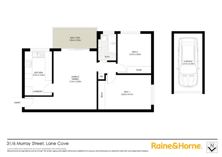 Floorplan of Homely apartment listing, 31/6 Murray Street, Lane Cove NSW 2066