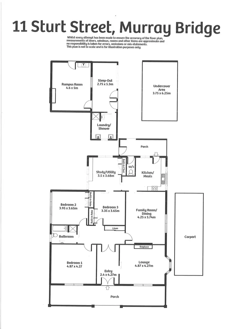 Floorplan of Homely house listing, 11 Sturt Street, Murray Bridge SA 5253