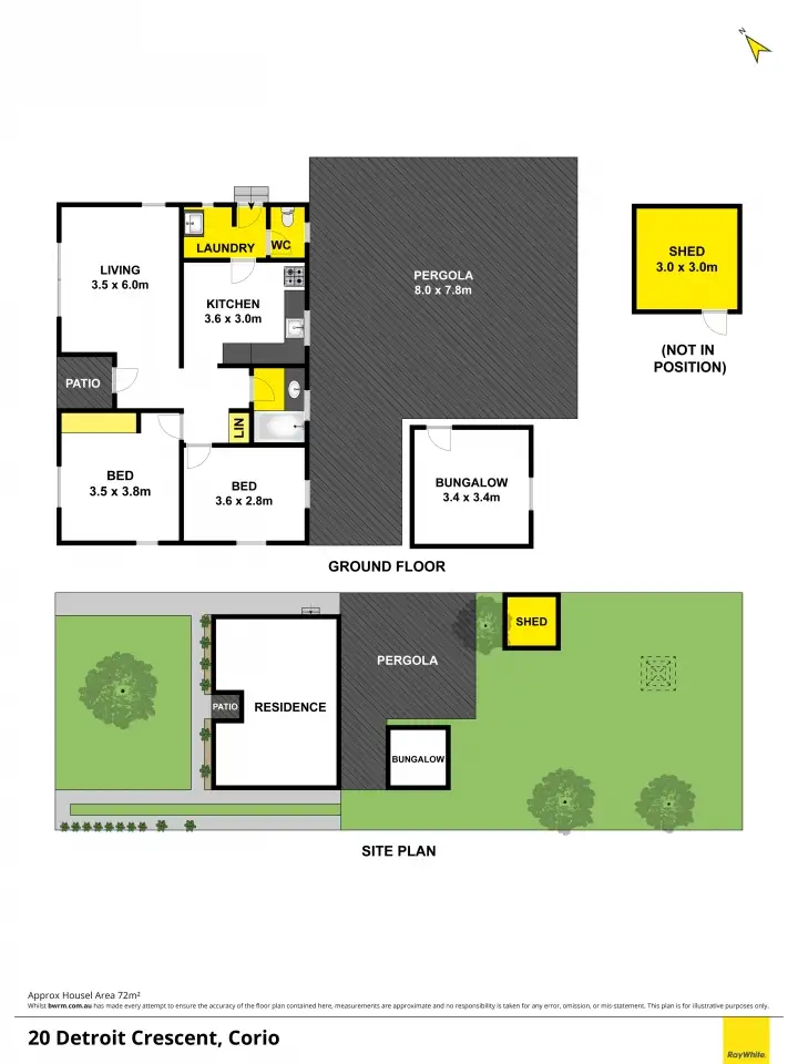 Floorplan of Homely house listing, 20 Detroit Crescent, Corio VIC 3214
