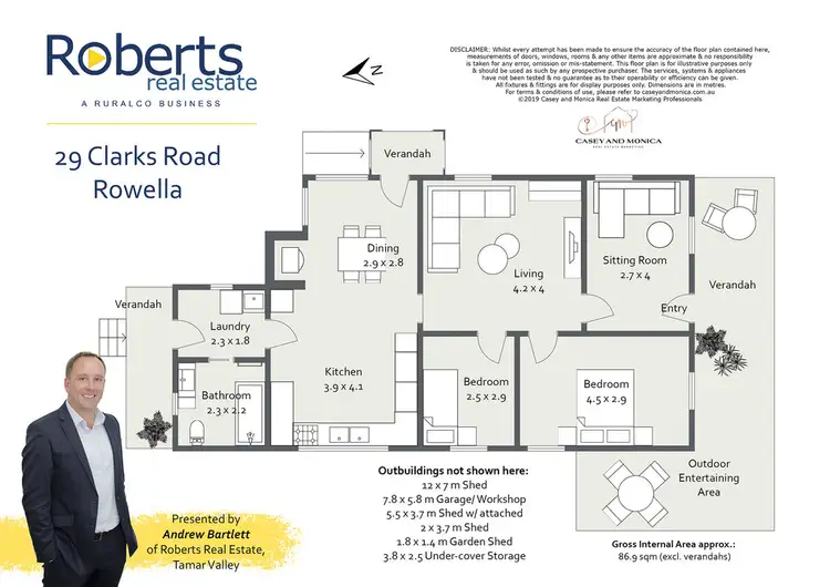 Floorplan of Homely house listing, 29 Clarks Road, Rowella TAS 7270