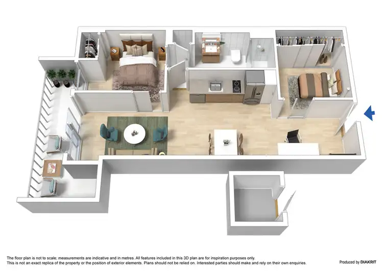 Floorplan of Homely apartment listing, 1720/199 William Street, Melbourne VIC 3000