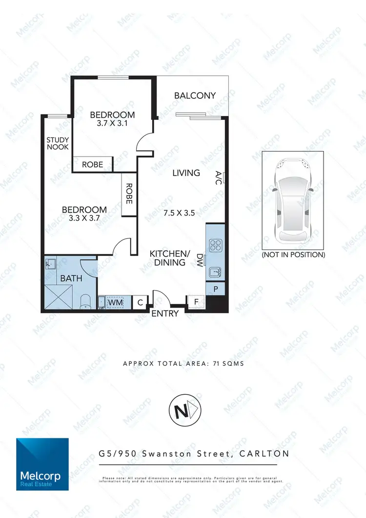 Floorplan of Homely apartment listing, G5/950 Swanston Street, Carlton VIC 3053