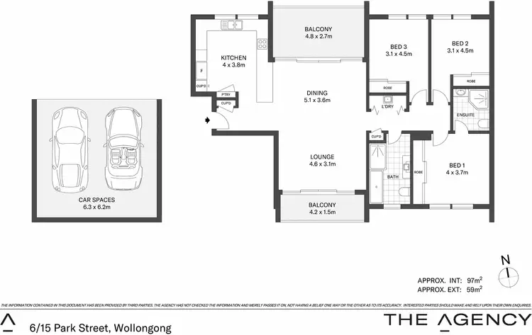 Floorplan of Homely apartment listing, 6/15 Park Street, Wollongong NSW 2500