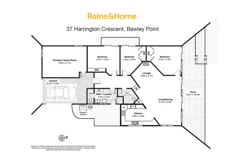 Floorplan of Homely house listing, 37 Harrington Crescent, Bawley Point NSW 2539