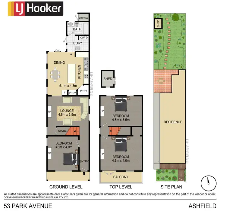 Floorplan of Homely terrace listing, 53 Park Avenue, Ashfield NSW 2131