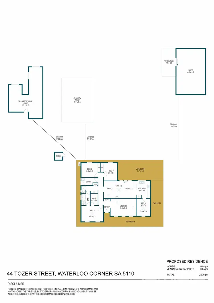 Floorplan of Homely house listing, 44 Tozer Road, Waterloo Corner SA 5110