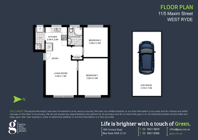 Floorplan of Homely unit listing, 11/5 Maxim Street, West Ryde NSW 2114