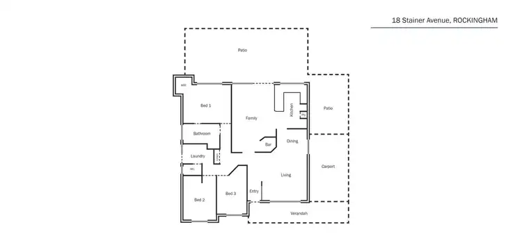 Floorplan of Homely house listing, 18 Stainer Avenue, Rockingham WA 6168
