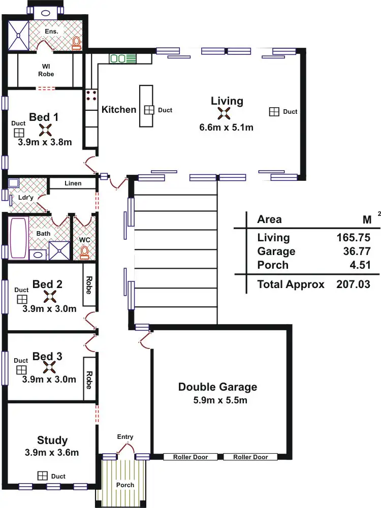 Floorplan of Homely house listing, 91 Hanson Street, Freeling SA 5372