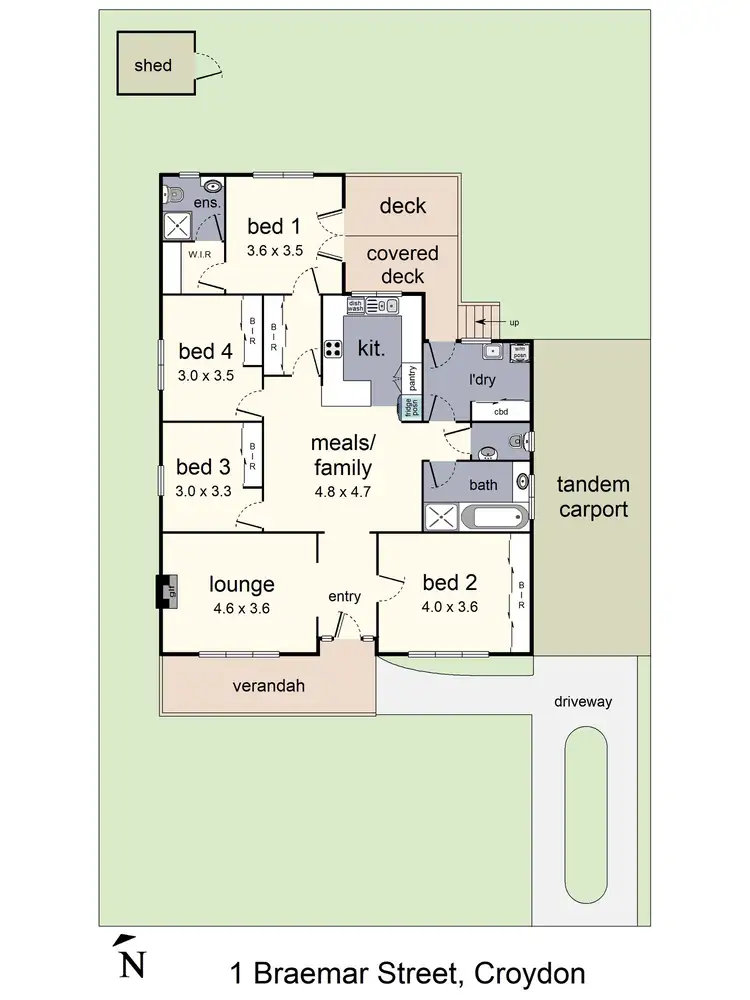 Floorplan of Homely house listing, 1 Braemar Street, Croydon VIC 3136