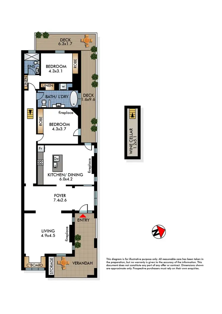 Floorplan of Homely apartment listing, 4/44 Darling Point Road, Darling Point NSW 2027