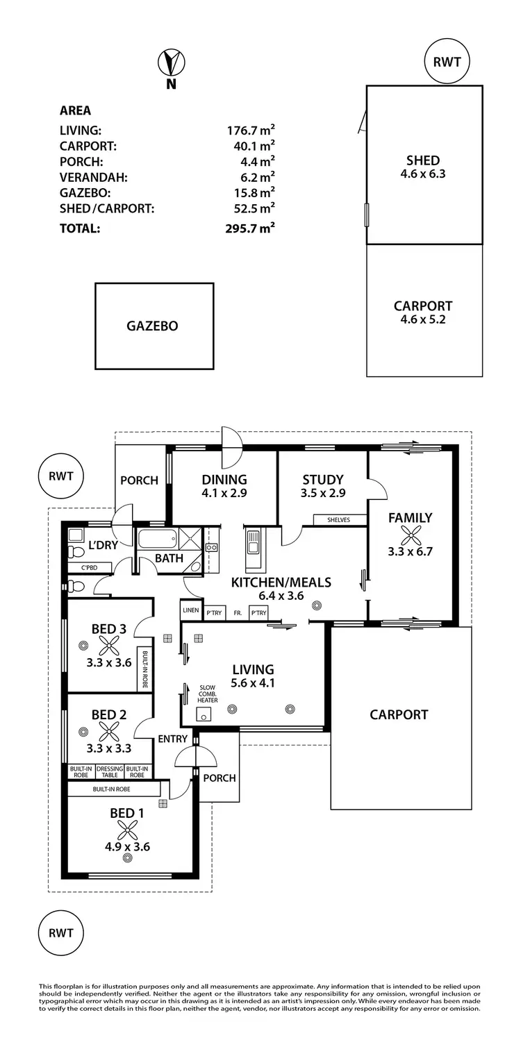 Floorplan of Homely house listing, 1 Rosslyn Avenue, Manningham SA 5086