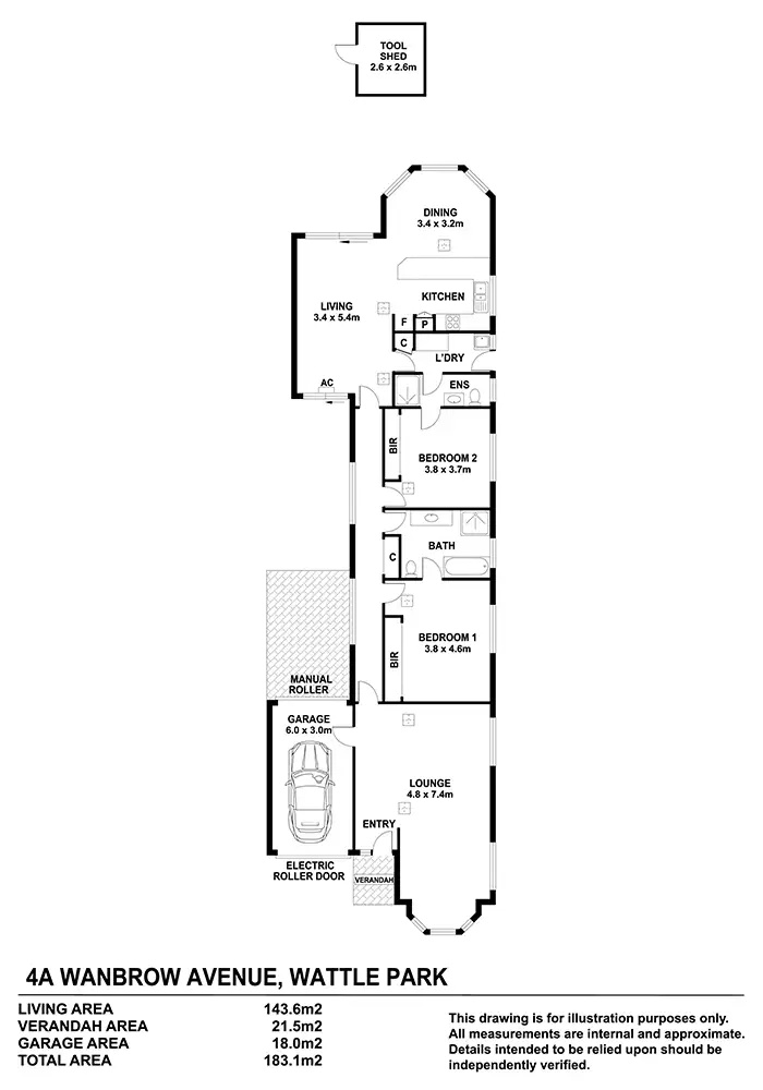 Floorplan of Homely house listing, 4A Wanbrow Avenue, Wattle Park SA 5066