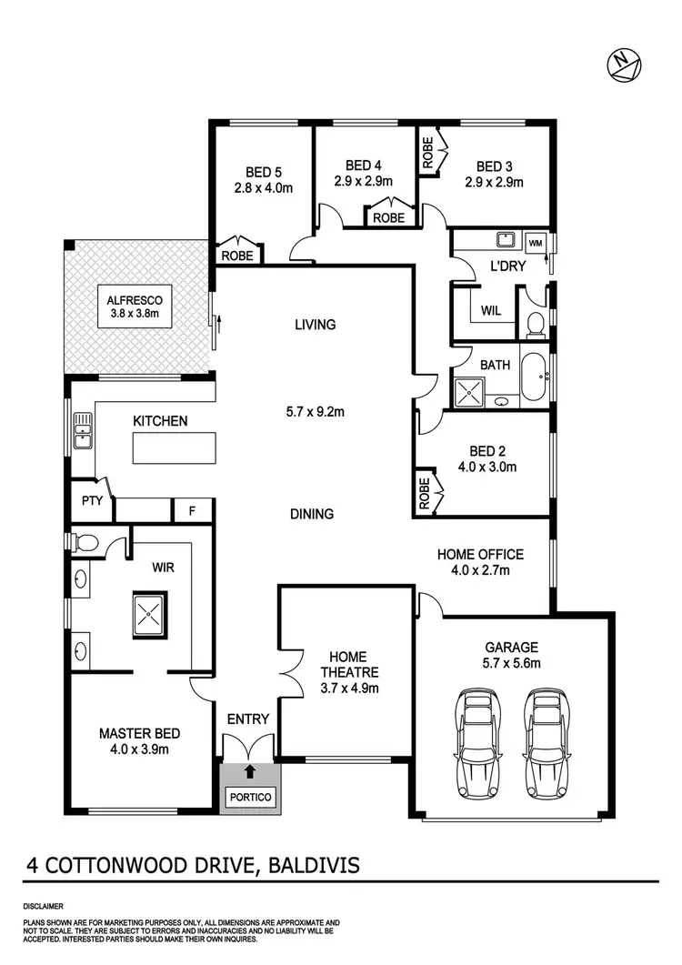 Floorplan of Homely house listing, 4 Cottonwood Drive, Baldivis WA 6171