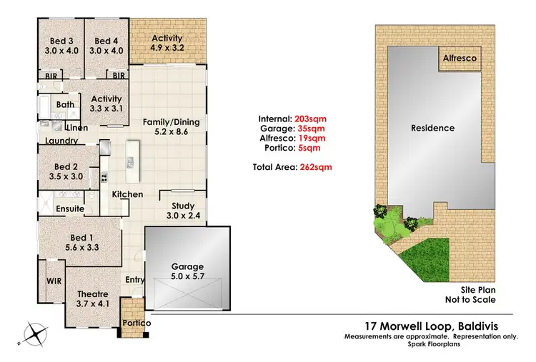 Floorplan of Homely house listing, 17 Morwell Loop, Baldivis WA 6171
