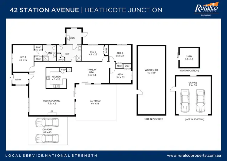 Floorplan of Homely house listing, 42 Station Avenue, Heathcote Junction VIC 3758