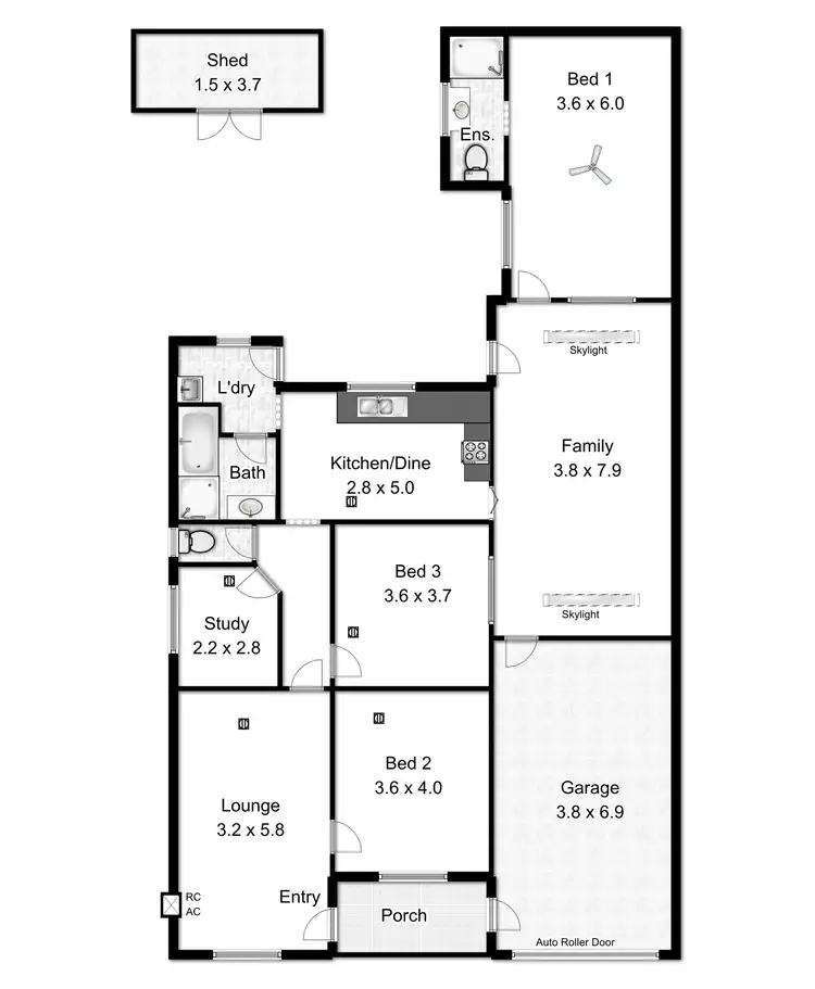 Floorplan of Homely house listing, 8 Bayly Street, Hendon SA 5014