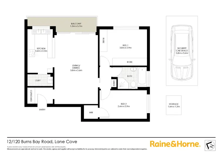 Floorplan of Homely apartment listing, 12/120 Burns Bay Road, Lane Cove NSW 2066