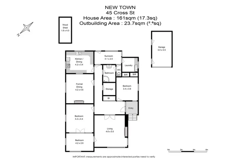 Floorplan of Homely house listing, 45 Cross Street, New Town TAS 7008