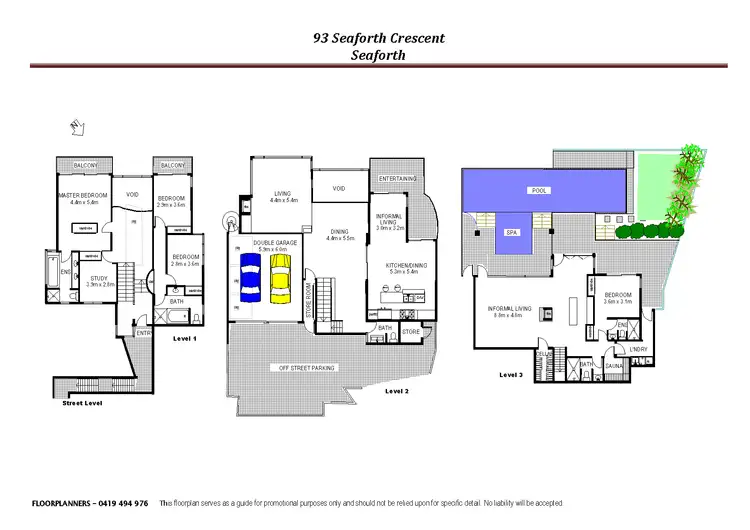 Floorplan of Homely house listing, 93 Seaforth Crs, Seaforth NSW 2092