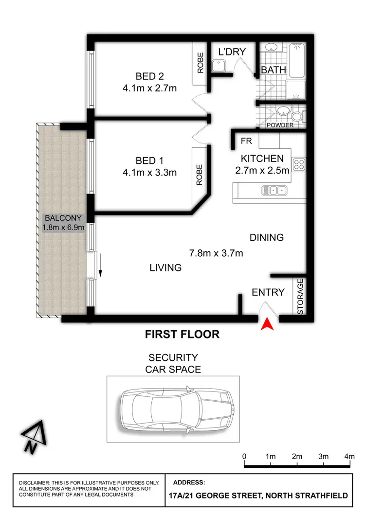 Floorplan of Homely apartment listing, 17A/19-21 George Street, North Strathfield NSW 2137