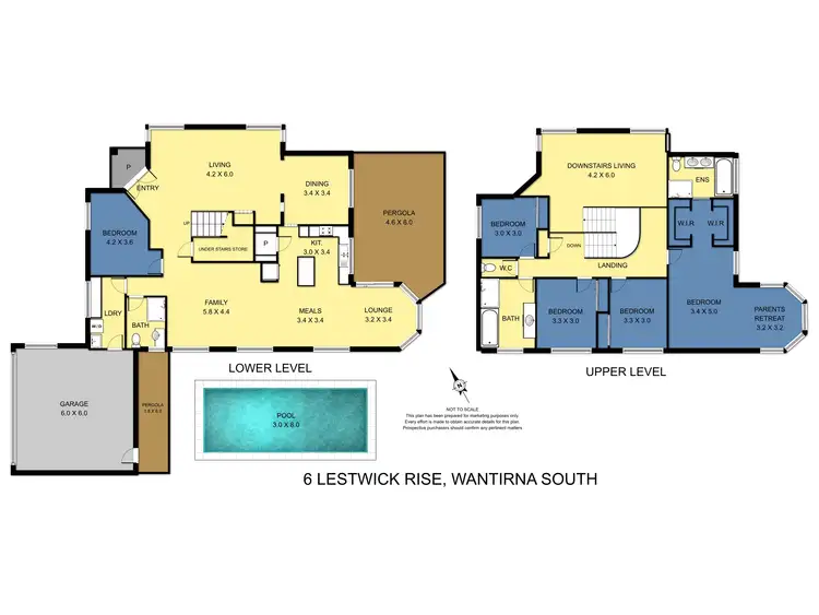 Floorplan of Homely house listing, 6 Lestwick Rise, Wantirna South VIC 3152