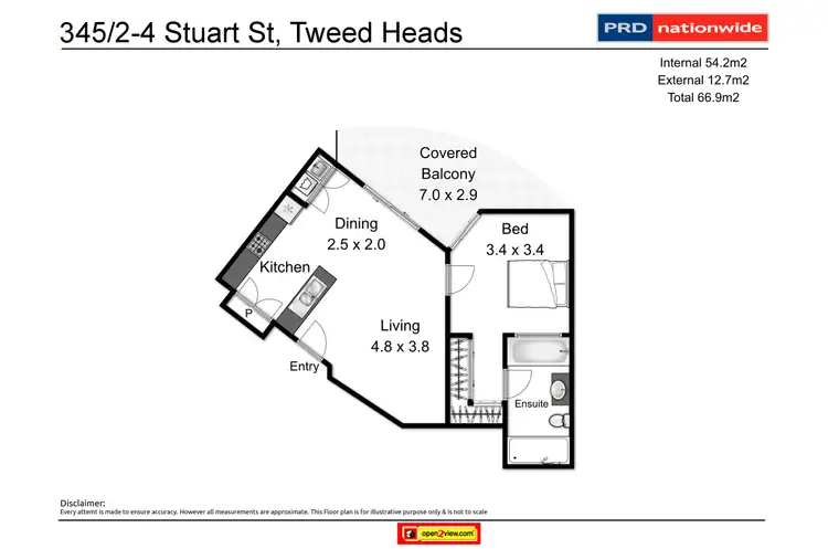 Floorplan of Homely apartment listing, 345/4 Stuart St, Tweed Heads NSW 2485