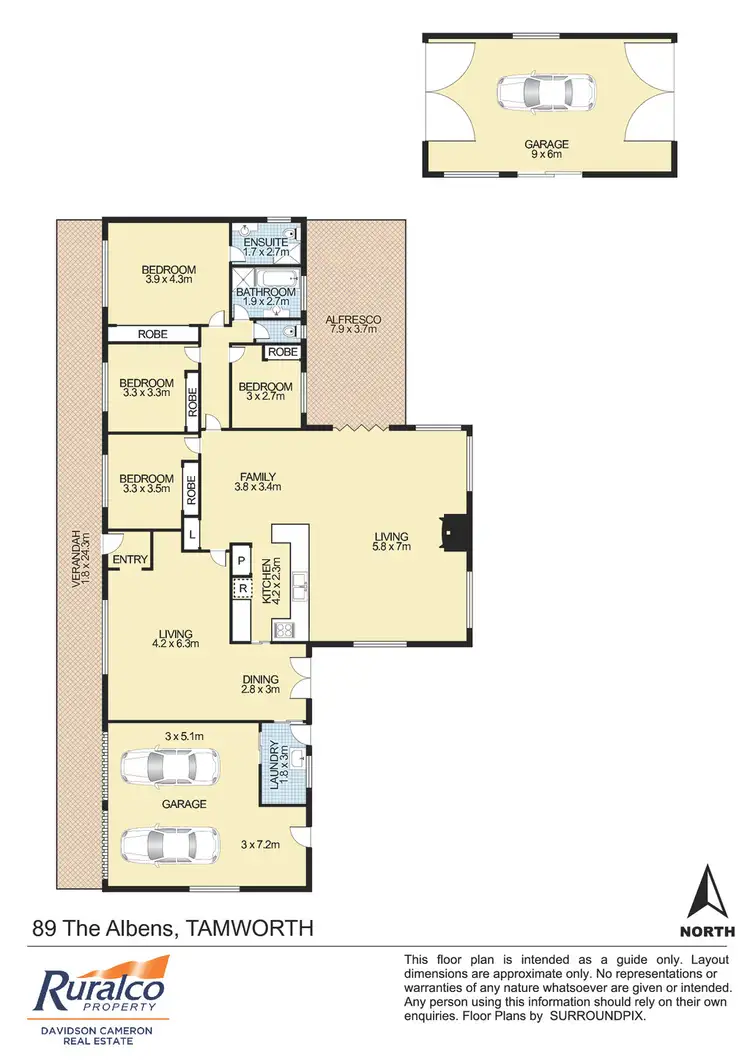 Floorplan of Homely house listing, 89 The Albens Drive, Tamworth NSW 2340