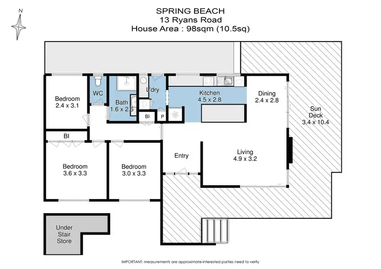 Floorplan of Homely house listing, 13 Ryans Road, Spring Beach TAS 7190