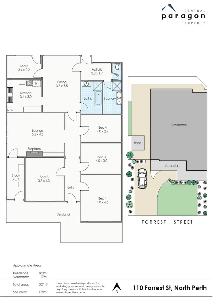 Floorplan of Homely house listing, 110 Forrest Street, North Perth WA 6006