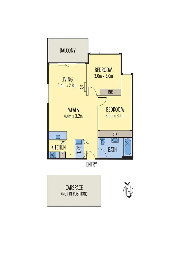 Floorplan of Homely house listing, 311/2 Olive York Way, Brunswick West VIC 3055