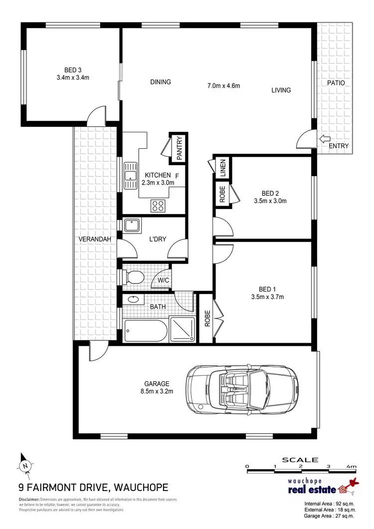 Floorplan of Homely house listing, 9 Fairmont Drive, Wauchope NSW 2446