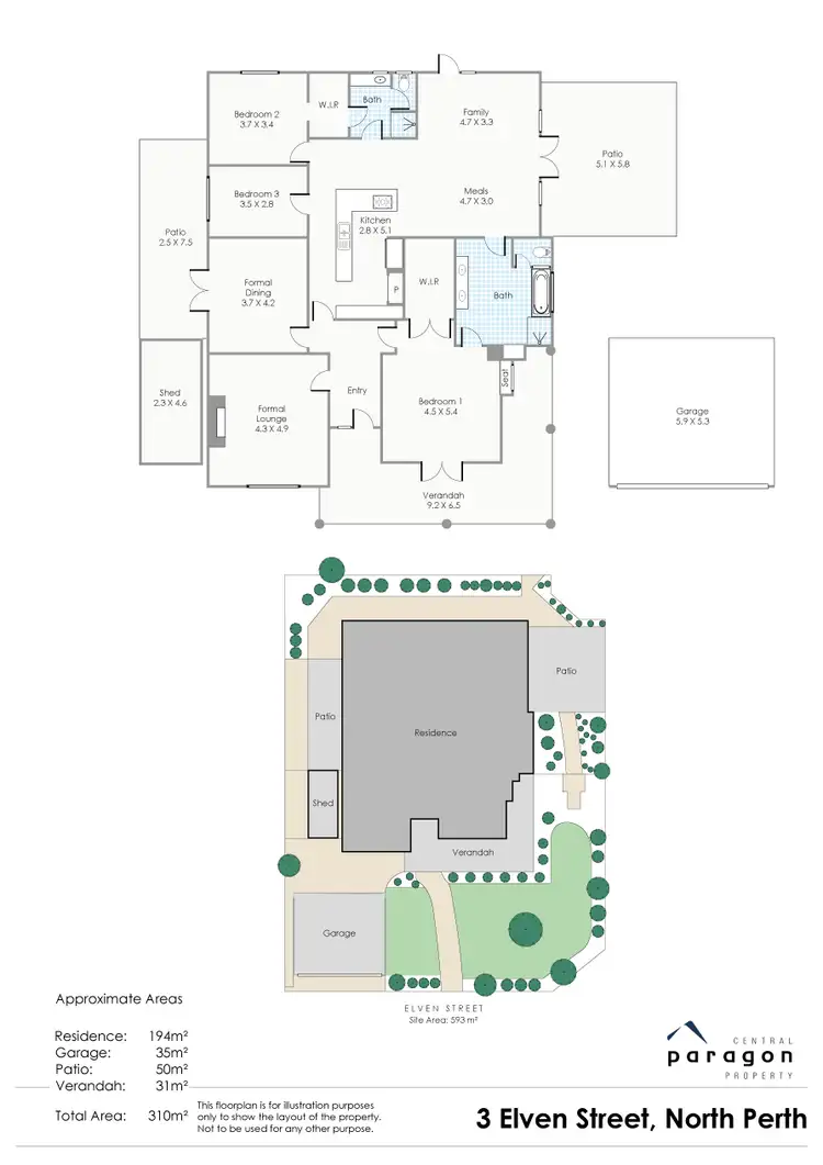 Floorplan of Homely house listing, 3 Elven Street, North Perth WA 6006